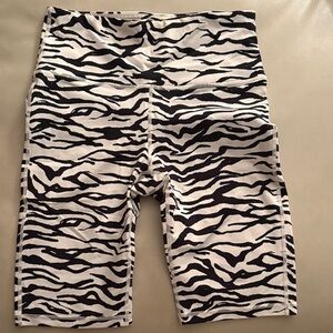 Zebra biker shorts